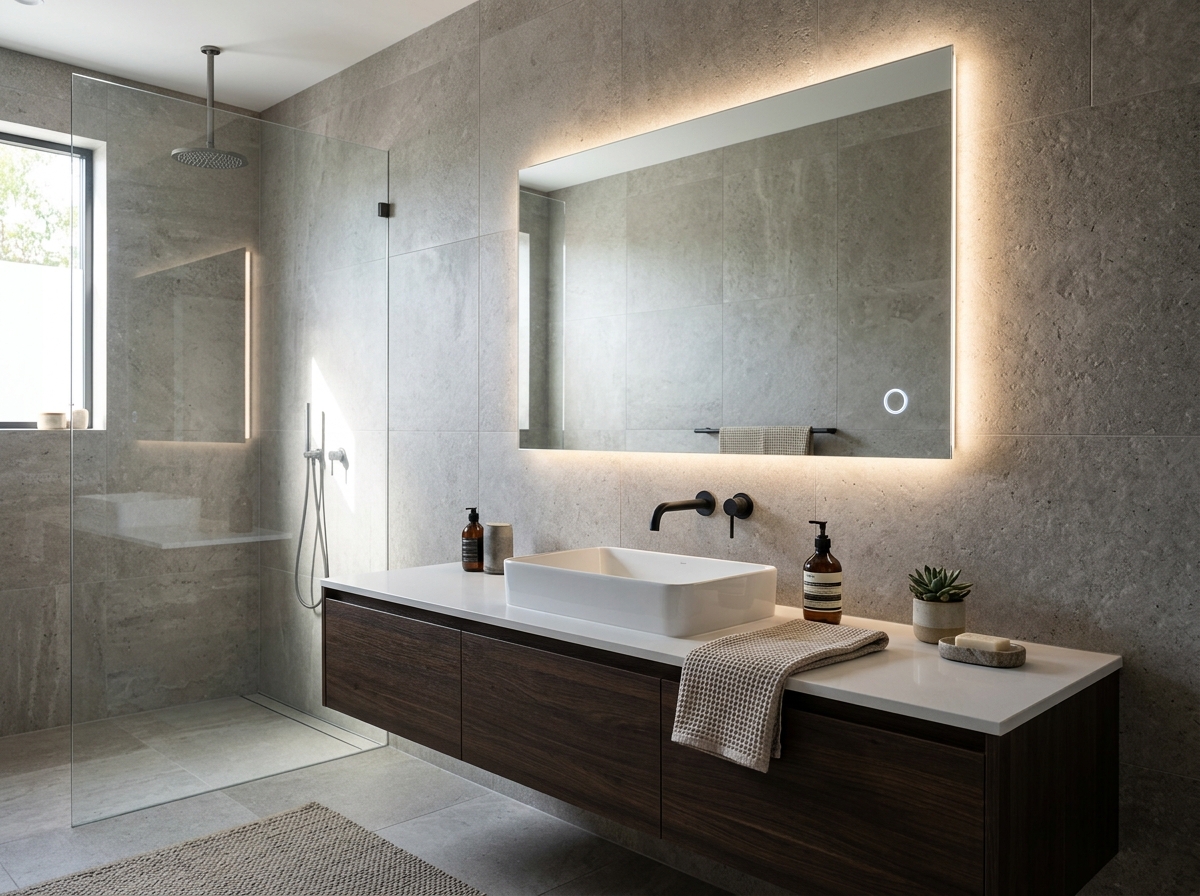 Espejo con luz LED perimetral y sensor touch - Vidriera Monza Mexicali